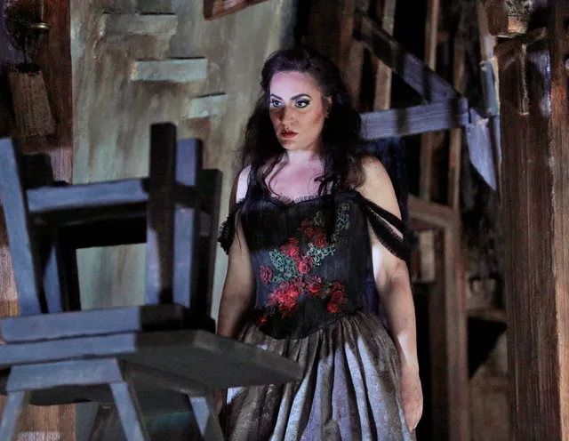 Nicole Piccolomini as Maddalena in Rigoletto at Santa Fe Opera