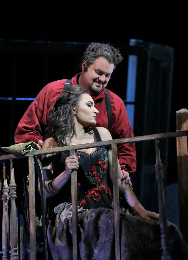 Nicole Piccolomini as Maddalena in Rigoletto at Santa Fe Opera